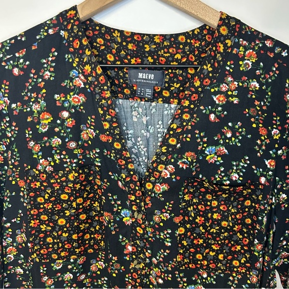 Maeve from Anthropologie Marlie Button-front Chambray Tunic Dress, Size 6 - Picture 5 of 13